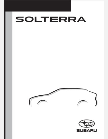 subaru solterra 2024-2025 owners manual in english (jdm)